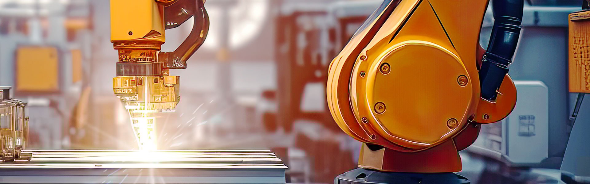 Bild eines Industrie-Roboterarms in Aktion
