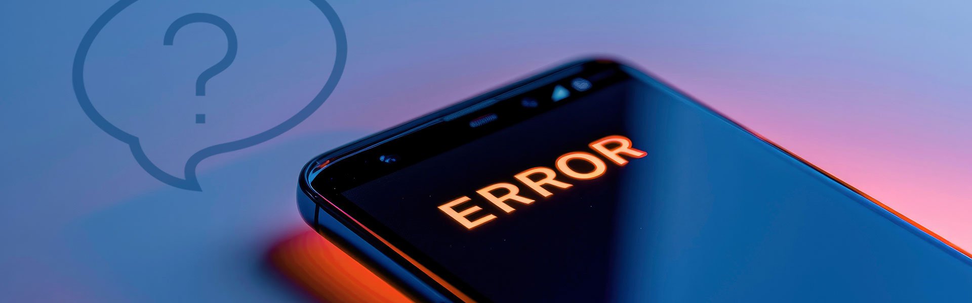 Do you need maintenance? Image with error display on smartphone