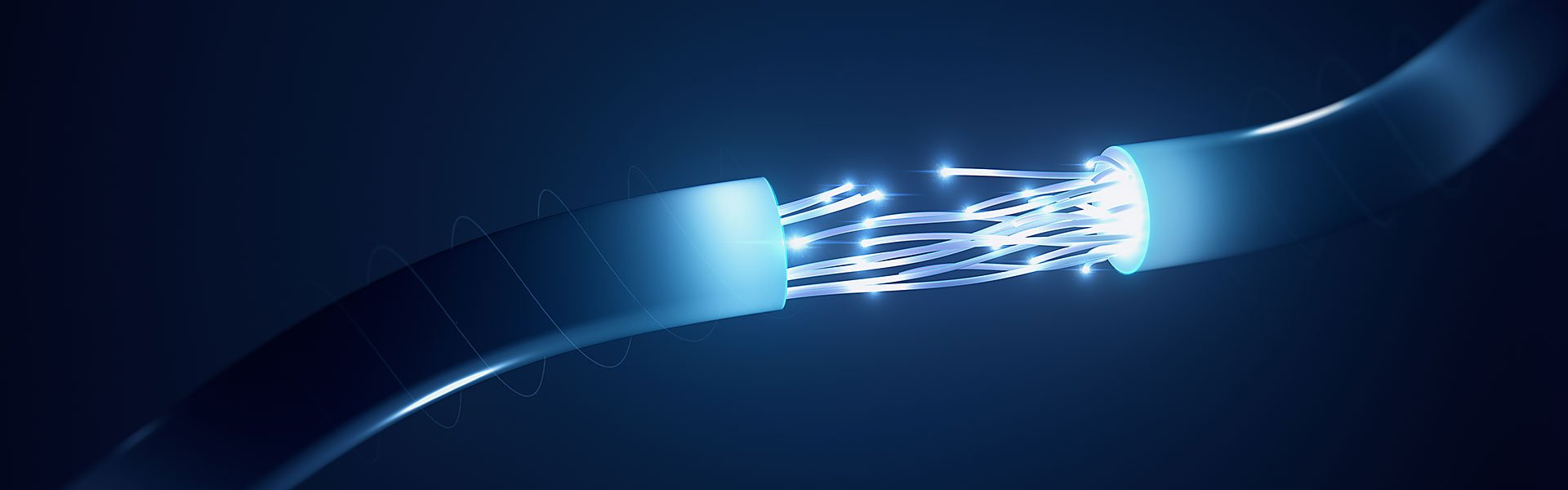 Two data cables as a symbol for interfaces