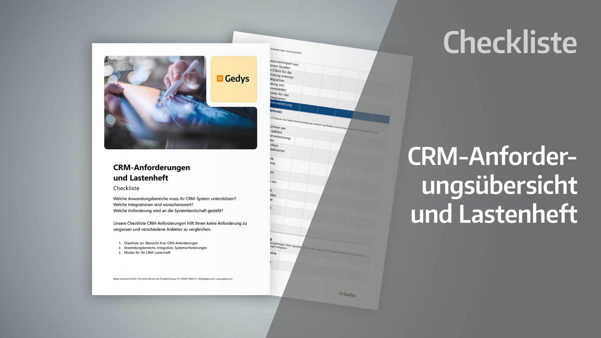 Checkliste CRM-Anforderungen und Lastenheft