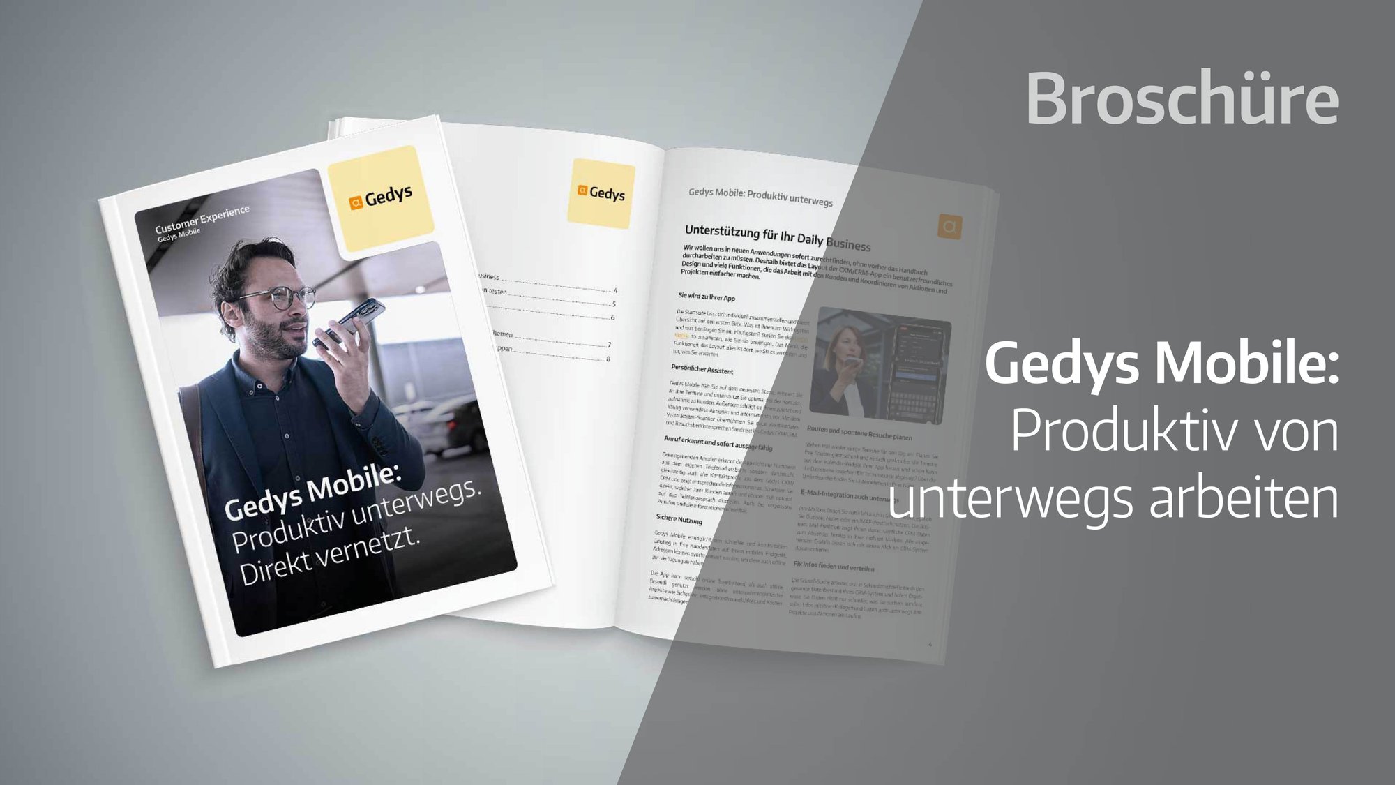 Broschüre Gedys Mobile: Produktiv unterwegs