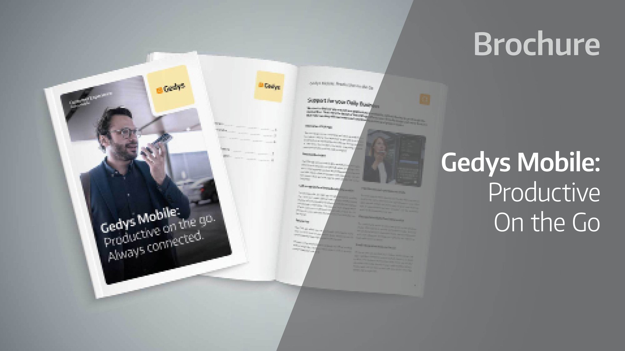 Gedys Mobile CRM app brochure: Productive on the move