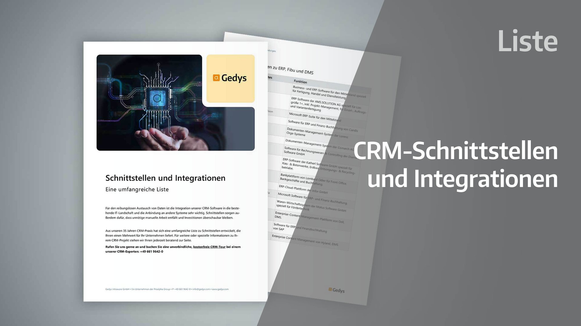 Eine umfangreiche Liste Schnittstellen und Integrationen 