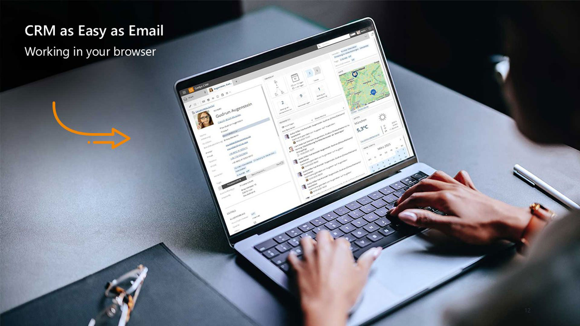 Gedys CRM: Working in the browser